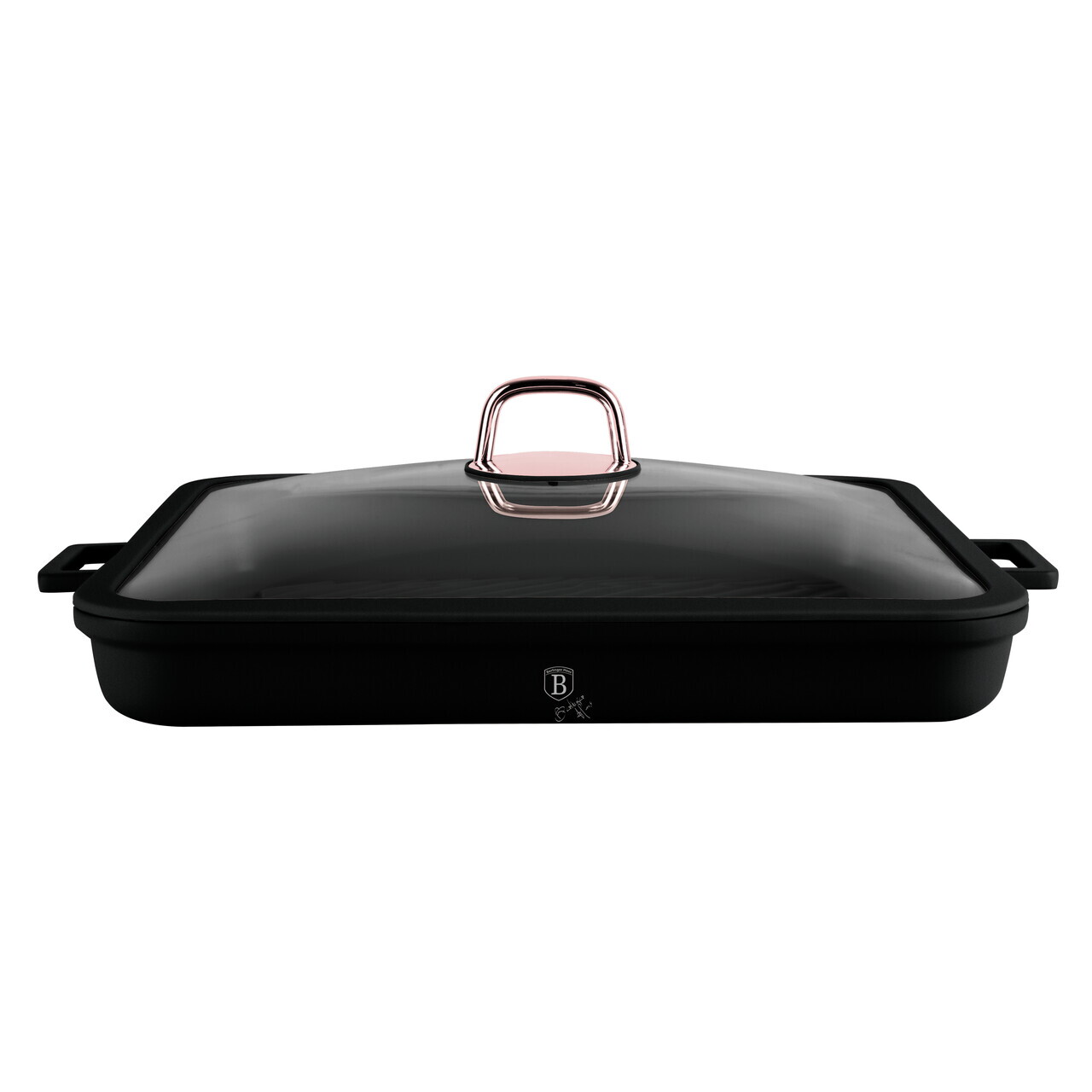 Tava grill cu capac Berlinger Haus, Black Rose, 34x34x4.5 cm, aluminiu turnat, negru - imagine 6